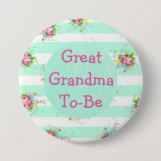 Grootmoeder om Baby shower Button te zijn (Voorkant)