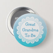 Grootmoeder om Baby shower Button te zijn (Voorkant /achterkant)