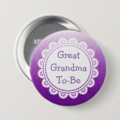 Grootmoeder om Baby shower Button te zijn (Voorkant /achterkant)