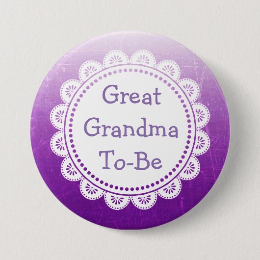 Grootmoeder om Baby shower Button te zijn (Voorkant)