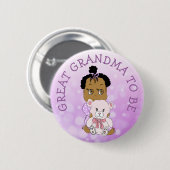Grootmoeder om Baby shower Button te zijn (Voorkant /achterkant)