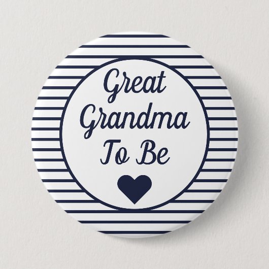 Grootmoeder om Baby shower Button te zijn (Voorkant)