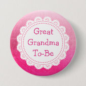 Grootmoeder om Baby shower Button te zijn (Voorkant)