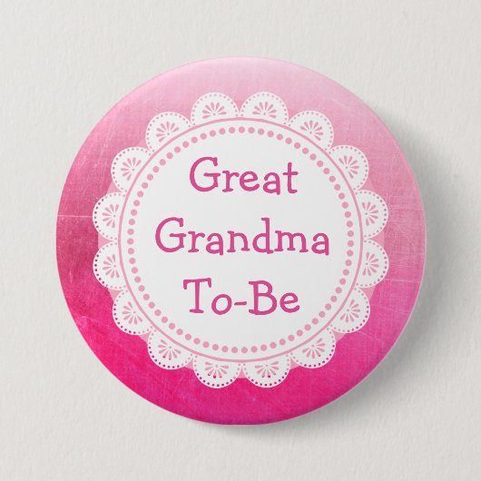 Grootmoeder om Baby shower Button te zijn (Voorkant)