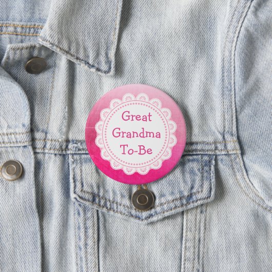 Grootmoeder om Baby shower Button te zijn (In situ)