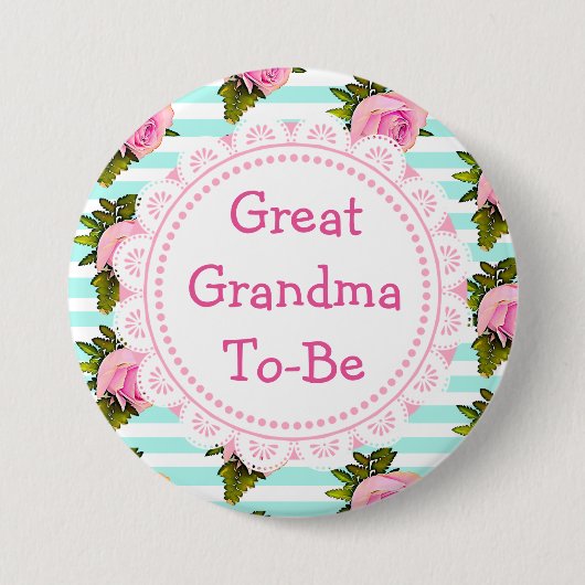 Grootmoeder om Baby shower Button te zijn (Voorkant)