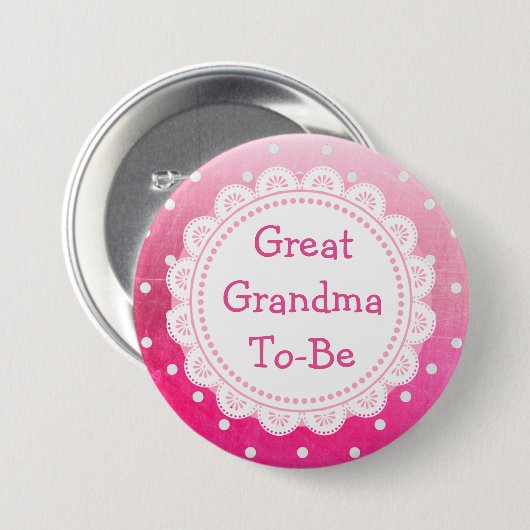 Grootmoeder om Baby shower Button te zijn (Voorkant /achterkant)