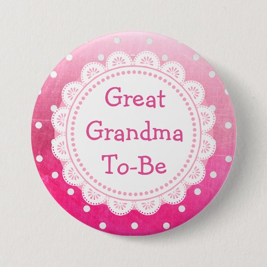 Grootmoeder om Baby shower Button te zijn (Voorkant)