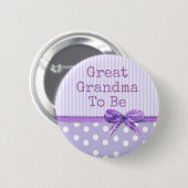 Grootmoeder om Baby shower Button te zijn: Paarse  (Voorkant /achterkant)