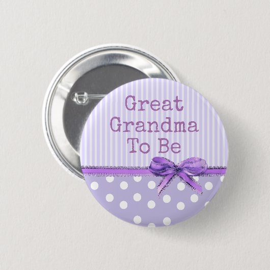 Grootmoeder om Baby shower Button te zijn: Paarse  (Voorkant /achterkant)
