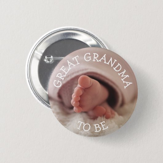 Grootmoeder om Baby shower te zijn Ronde Button 5,7 Cm (Voorkant /achterkant)