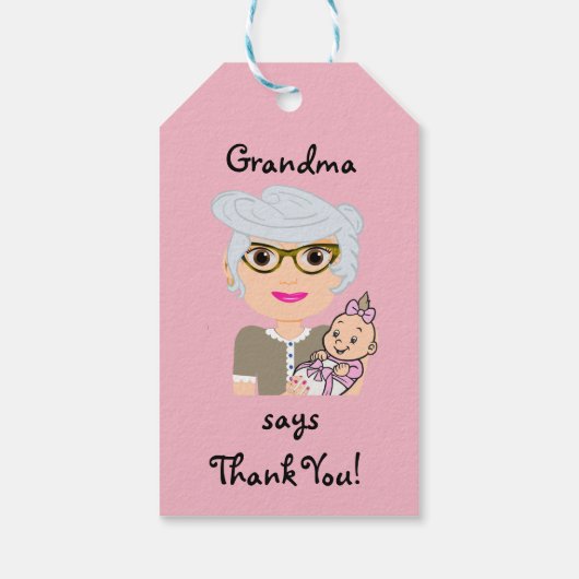 Grootmoeder om cadeau Label te zijn Cadeaulabel (Achterkant)