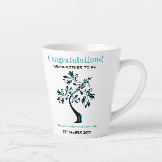 Grootmoeder om een blauwe Florentijnse boom te zij Latte Mok (Rechts)