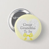 Grootmoeder om Geel Baby shower Button te zijn (Voorkant /achterkant)
