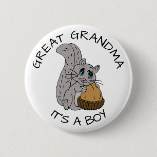 Grootmoeder om Racoon Baby shower te worden Ronde Button 5,7 Cm