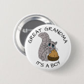 Grootmoeder om Racoon Baby shower te worden Ronde Button 5,7 Cm (Voorkant /achterkant)