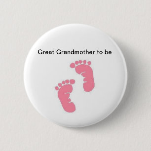 Grootmoeder om te worden ronde button 5,7 cm