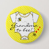 Grootmoeder om te worden ronde button 7,6 cm (Voorkant)