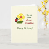 Grootmoeder op de geboorte van een kinderkaart kaart (Gele Bloem)