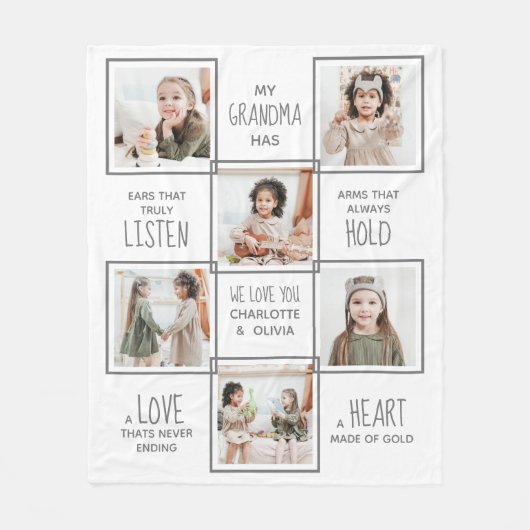Grootmoeder op maat fleece deken (Voorkant)