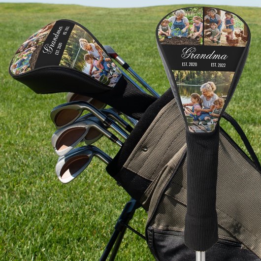 Grootmoeder Oprichting Fotocollage Aandenken Golfheadcover