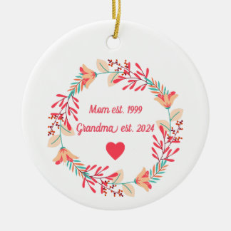 Grootmoeder Ornament, cadeau voor oma, kleinkind Keramisch Ornament