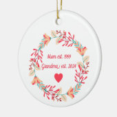 Grootmoeder Ornament, cadeau voor oma, kleinkind Keramisch Ornament (Links)