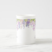 Grootmoeder - Paarse Waterverf Wisteria Flowers Porselein Kop (Voorkant)