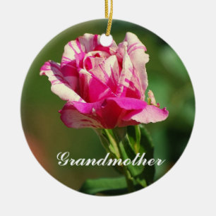Grootmoeder Peppermint-kerstversiering Roos Keramisch Ornament