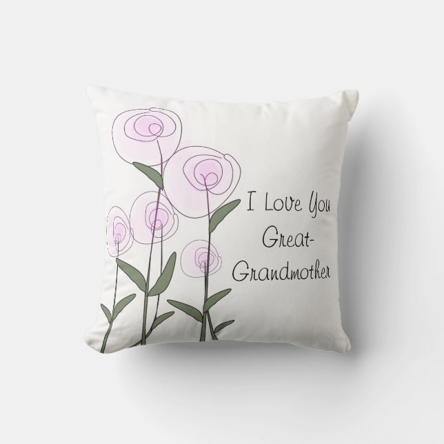 Grootmoeder PInk Roses Art Pillow Kussen (Voorkant)