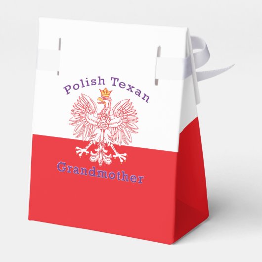 Grootmoeder Poolse Texan Eagle Bedankdoosjes (Achterkant)