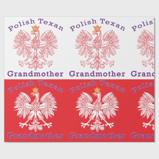 Grootmoeder Poolse Texan Eagle Cadeaupapier (Vlak)