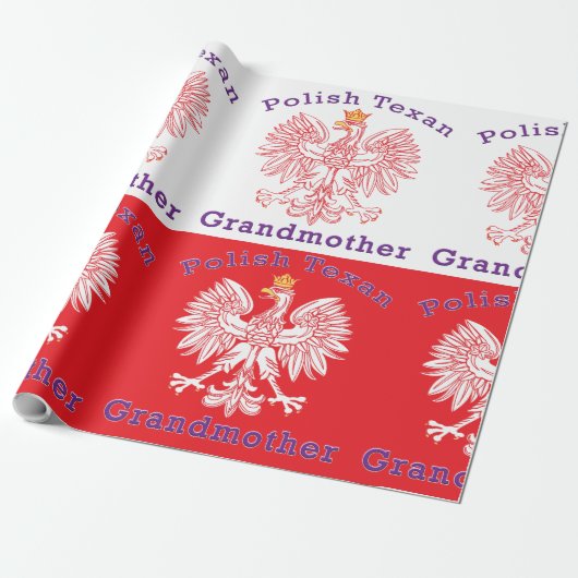 Grootmoeder Poolse Texan Eagle Cadeaupapier (Uitgerold)