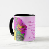 Grootmoeder primula floral fine art gift mok (Voorkant links)