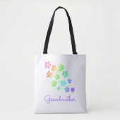 Grootmoeder Rainbow Flowers Canvas tas (Voorkant)