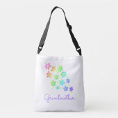 Grootmoeder Rainbow Flowers Crossbody Tas (Achterkant)