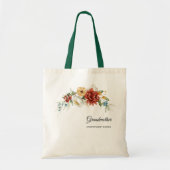 Grootmoeder Red Gold Floral Swag Baby shower Tas (Voorkant)