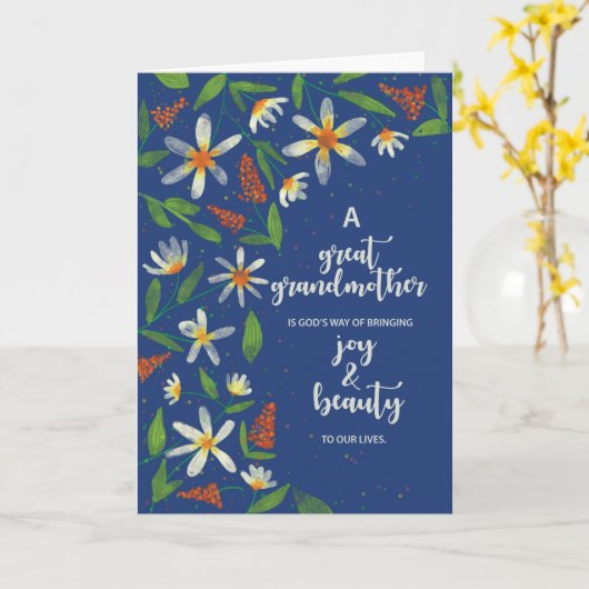 Grootmoeder Religieuze verjaardag Daisies Kaart (Gele Bloem)