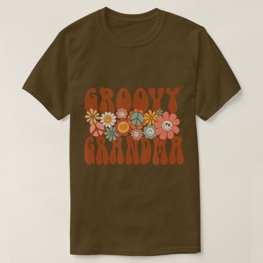 Grootmoeder Retro Matching Family Baby shower Moed T-shirt (Design voorkant)