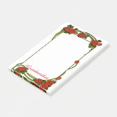 Grootmoeder - Rode rozen grens - Groot Post-it® Notes (Schuin)