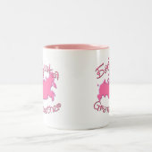 Grootmoeder (Russische kaart) Tweekleurige Koffiemok (Center)