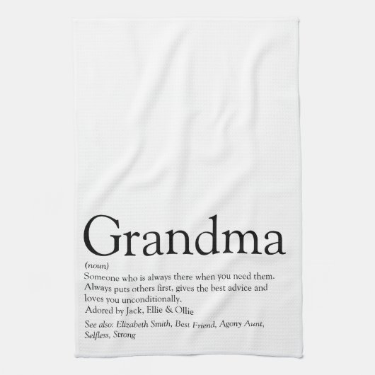 Grootmoeder, 's werelds beste oma theedoek (Verticaal)