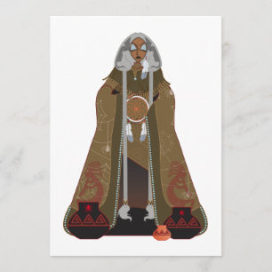 Grootmoeder Spider-uitnodigingen Kaart