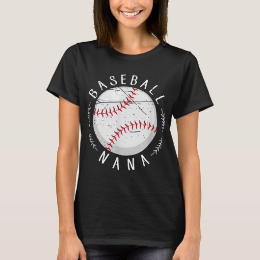 Grootmoeder Sports Nana Baseball Moeder T-shirt (Voorkant)