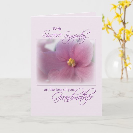 Grootmoeder, Sympathie, Lila Kaart (Gele Bloem)