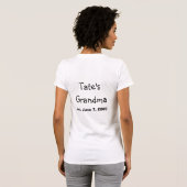 Grootmoeder T-shirt van de eerste verjaardag van T (Achterkant volledig)