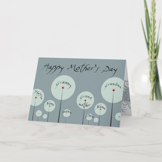 Grootmoeder tuin Kaart (Voorkant)