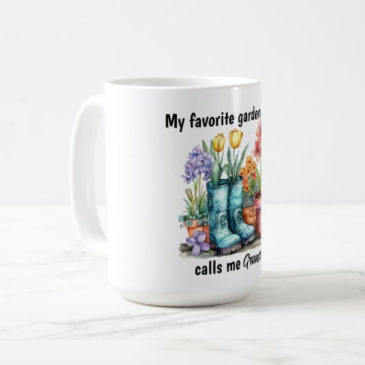 Grootmoeder tuin koffiemok (Voorkant links)