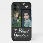 Grootmoeder twee-fotoalkboard zonder blozen Case-Mate iPhone case (Achterkant)