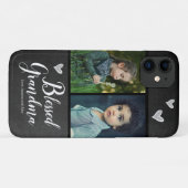 Grootmoeder twee-fotoalkboard zonder blozen Case-Mate iPhone case (Achterkant (horizontaal))